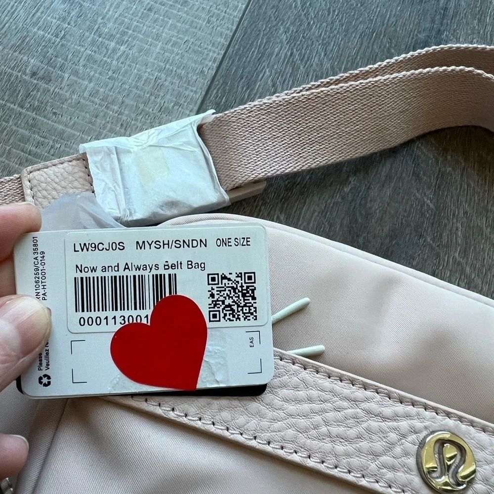 Lululemon Now and Always Belt Bag in Misty Shell / Soft Sand
